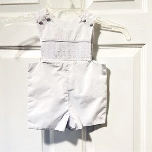 Boys smocked shortall